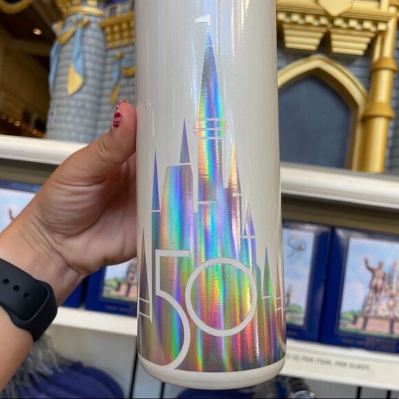 WDW 50th Anniversary Cinderella Castle Water Bottle main image 4